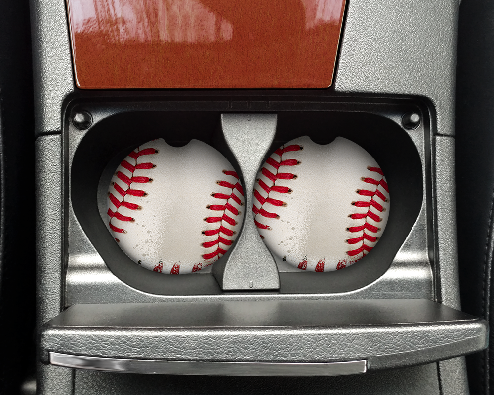 Car Coaster - Neoprene Car Coasters (2) - Baseball
