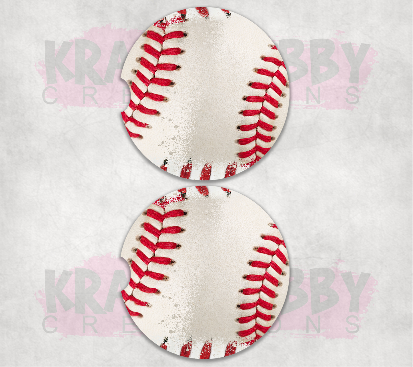 Car Coaster - Neoprene Car Coasters (2) - Baseball