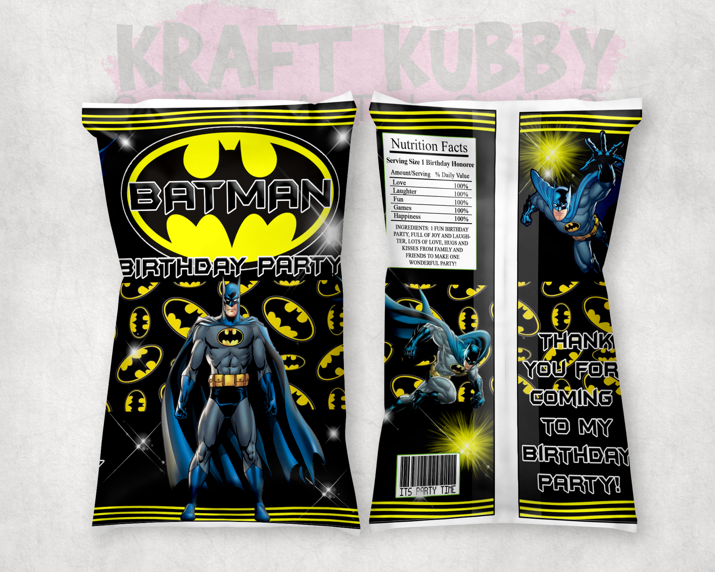 Party Treats Packages - 1 Dozen Treats Each - Batman