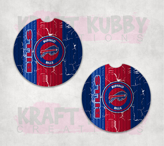 Car Coaster - Neoprene Car Coasters (2) - Sports - Bills
