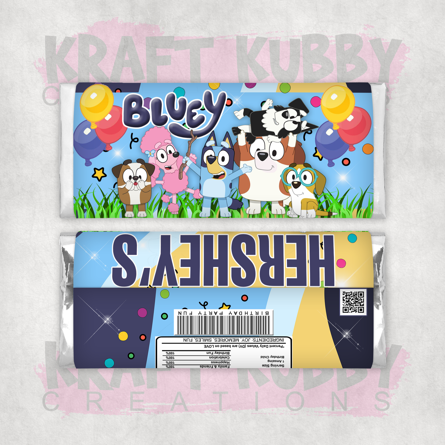 Party Treats Packages - 1 Dozen Treats Each - Bluey