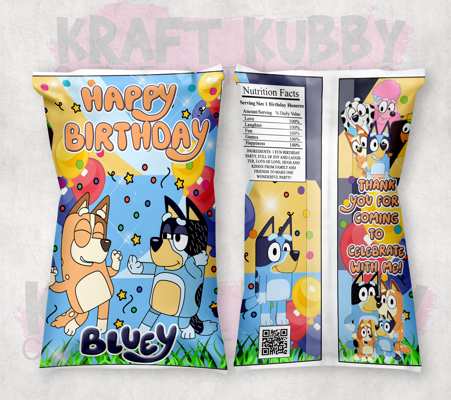 Party Treats Packages - 1 Dozen Treats Each - Bluey