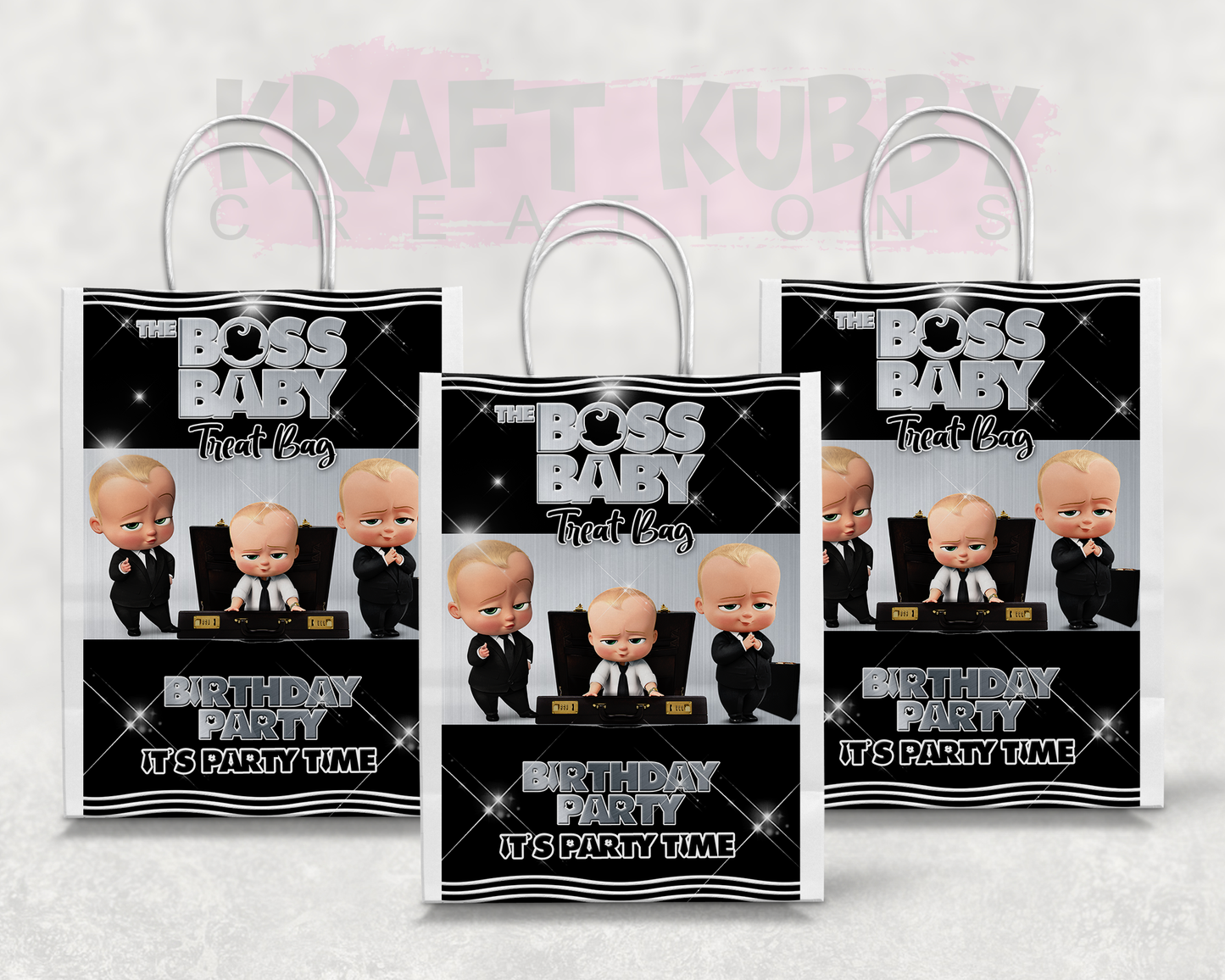 Party Treats Packages - 1 Dozen Treats Each - Boss Baby