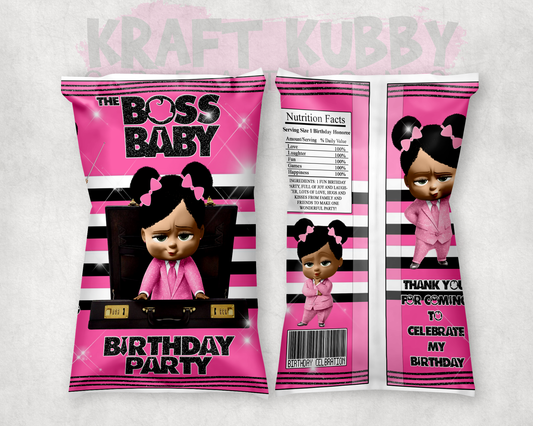 Party Treats Packages - 1 Dozen Treats Each - Boss Baby Girl