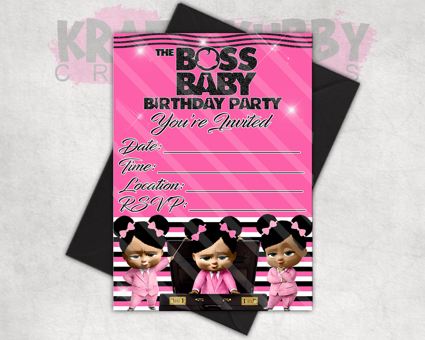 Party Treats Packages - 1 Dozen Treats Each - Boss Baby Girl