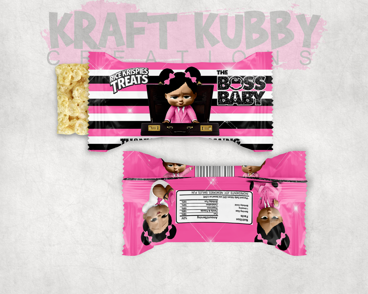 Party Treats Packages - 1 Dozen Treats Each - Boss Baby Girl