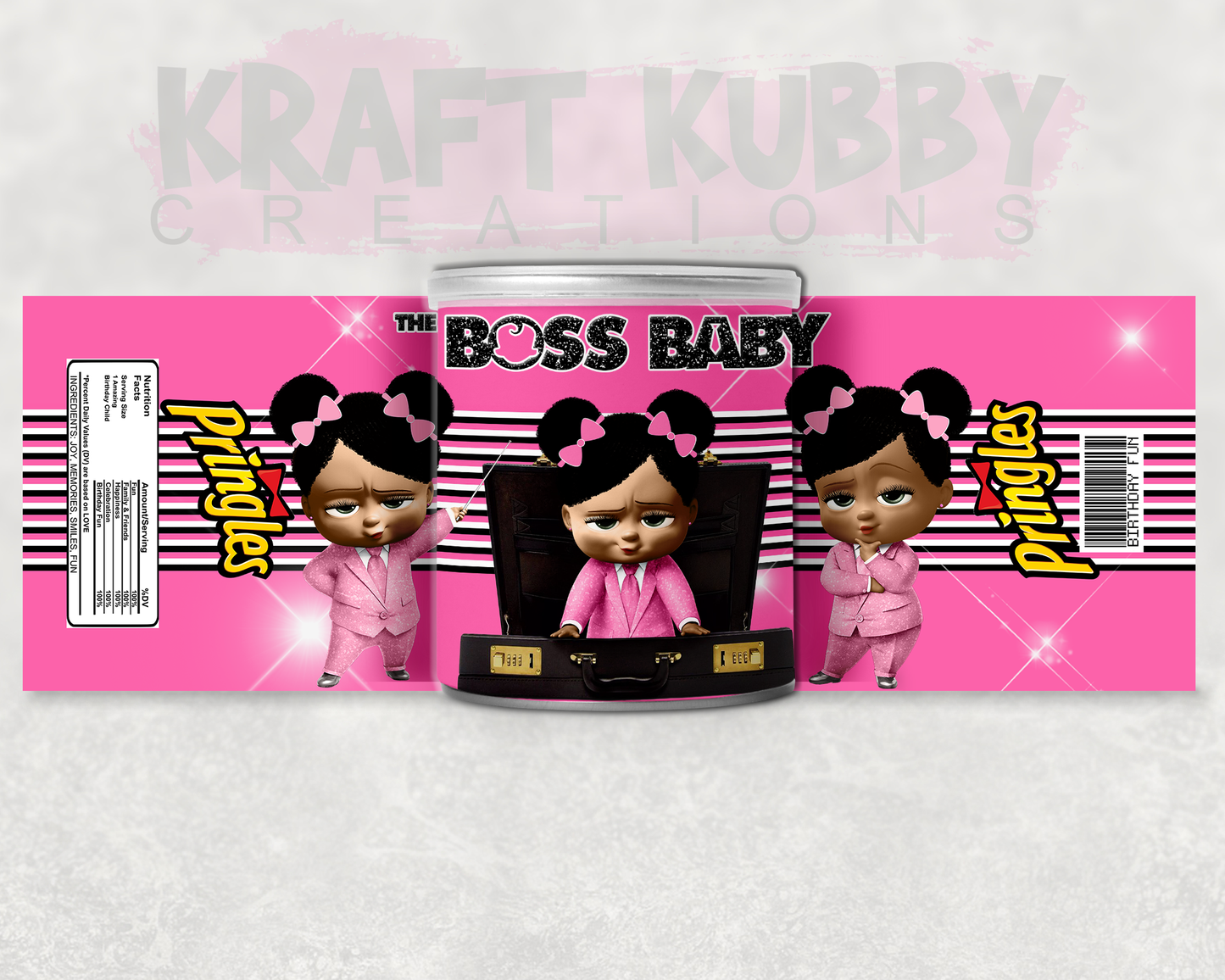 Party Treats Packages - 1 Dozen Treats Each - Boss Baby Girl