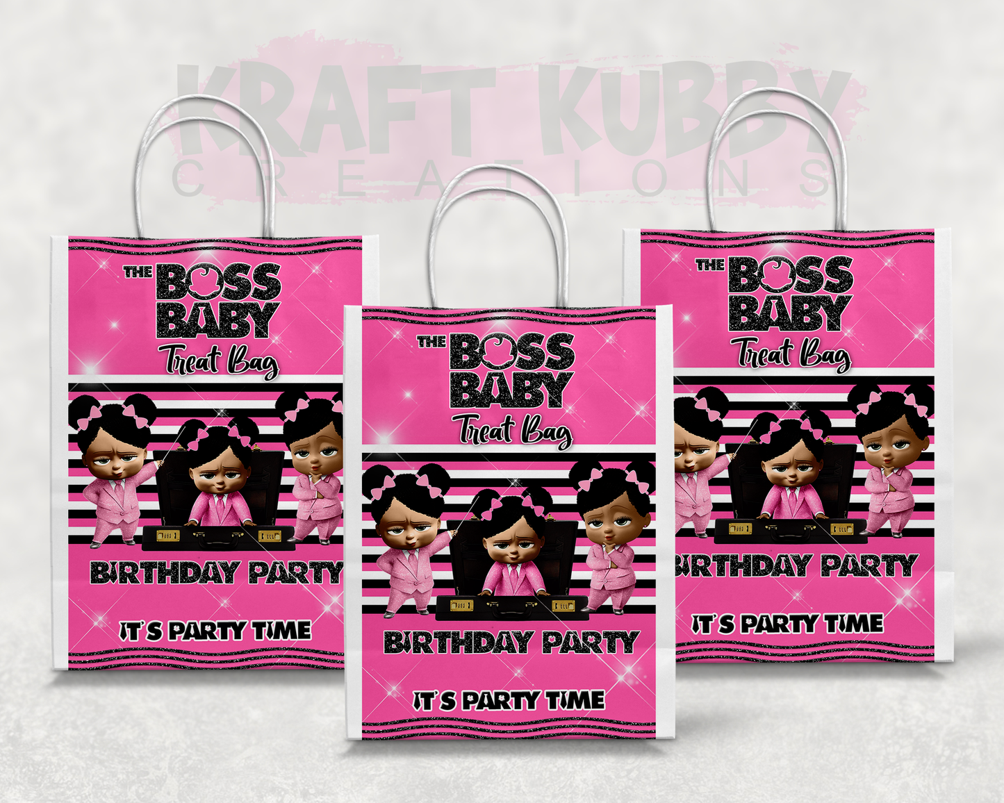 Party Treats Packages - 1 Dozen Treats Each - Boss Baby Girl