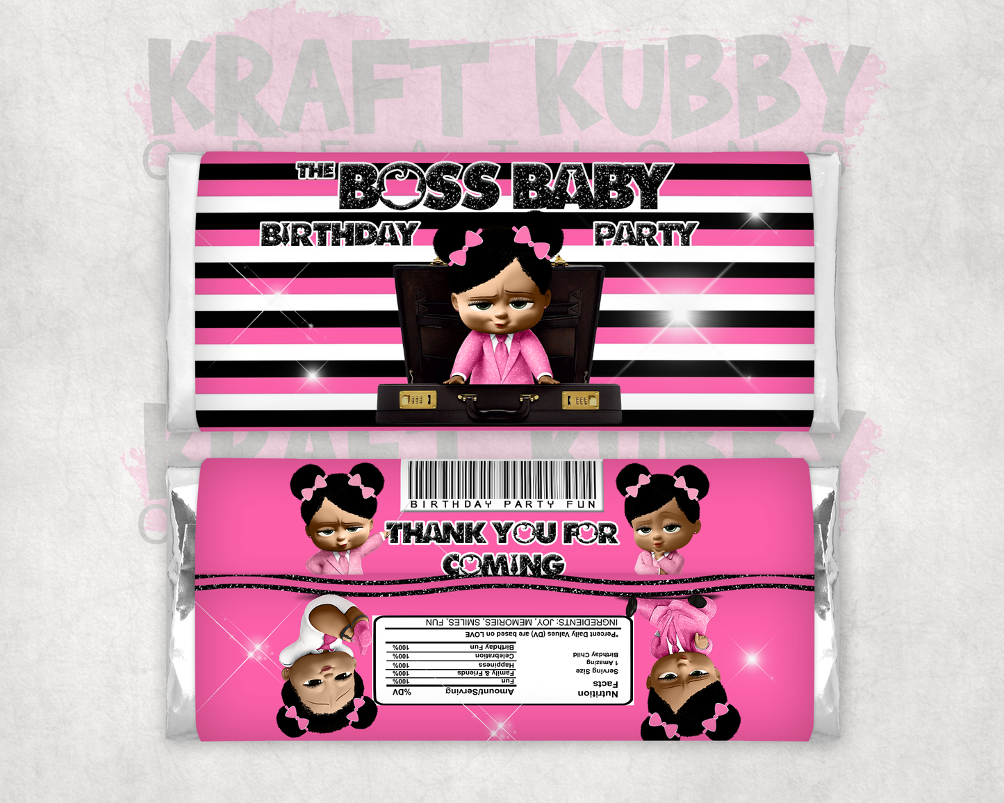Party Treats Packages - 1 Dozen Treats Each - Boss Baby Girl