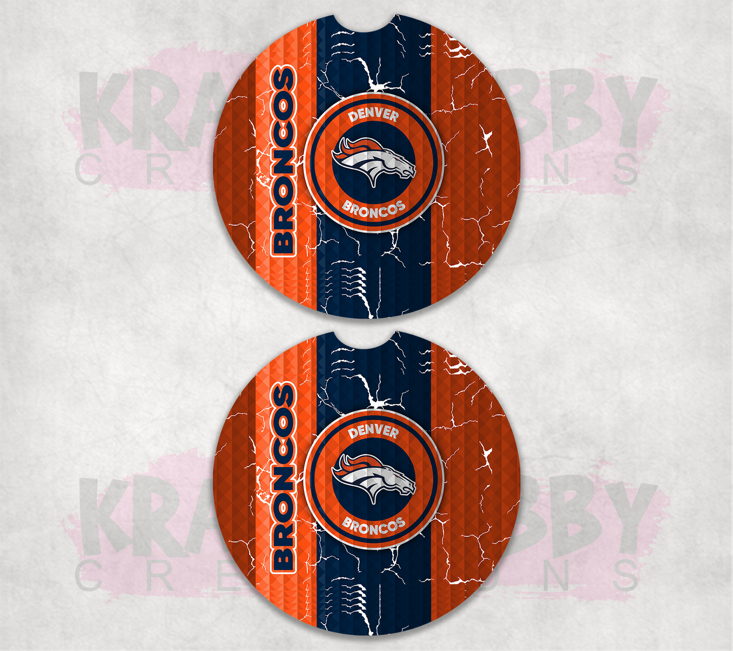 Car Coaster - Neoprene Car Coasters (2) - Sports - Broncos