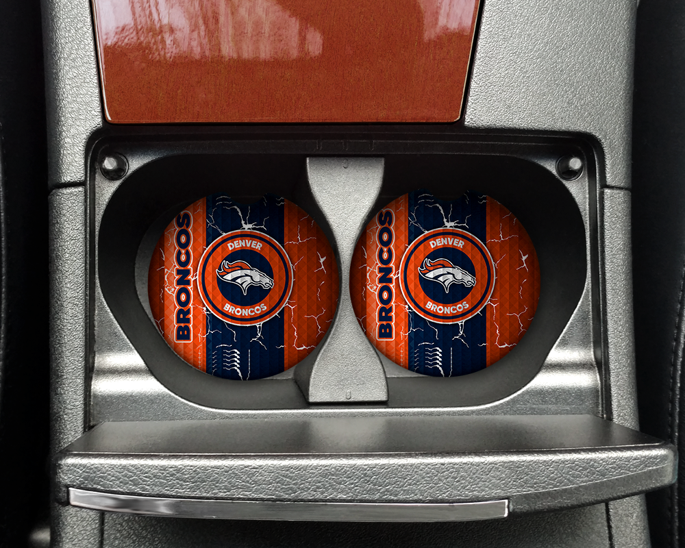 Car Coaster - Neoprene Car Coasters (2) - Sports - Broncos