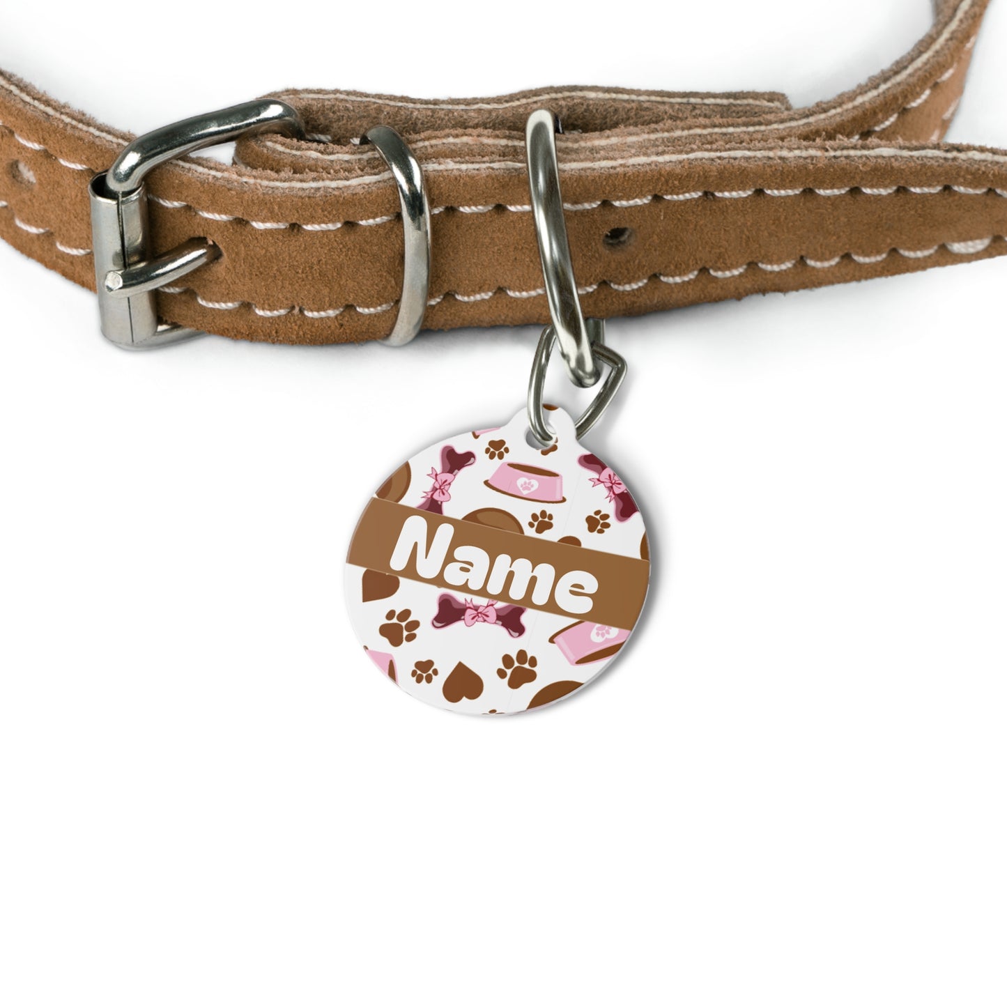 Pet Tag - Personalized Pet ID Tag - Round Tag - Lola