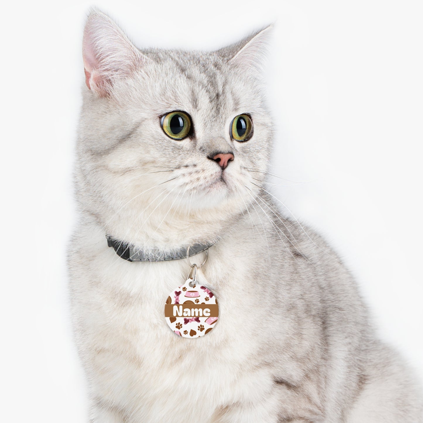 Pet Tag - Personalized Pet ID Tag - Round Tag - Lola