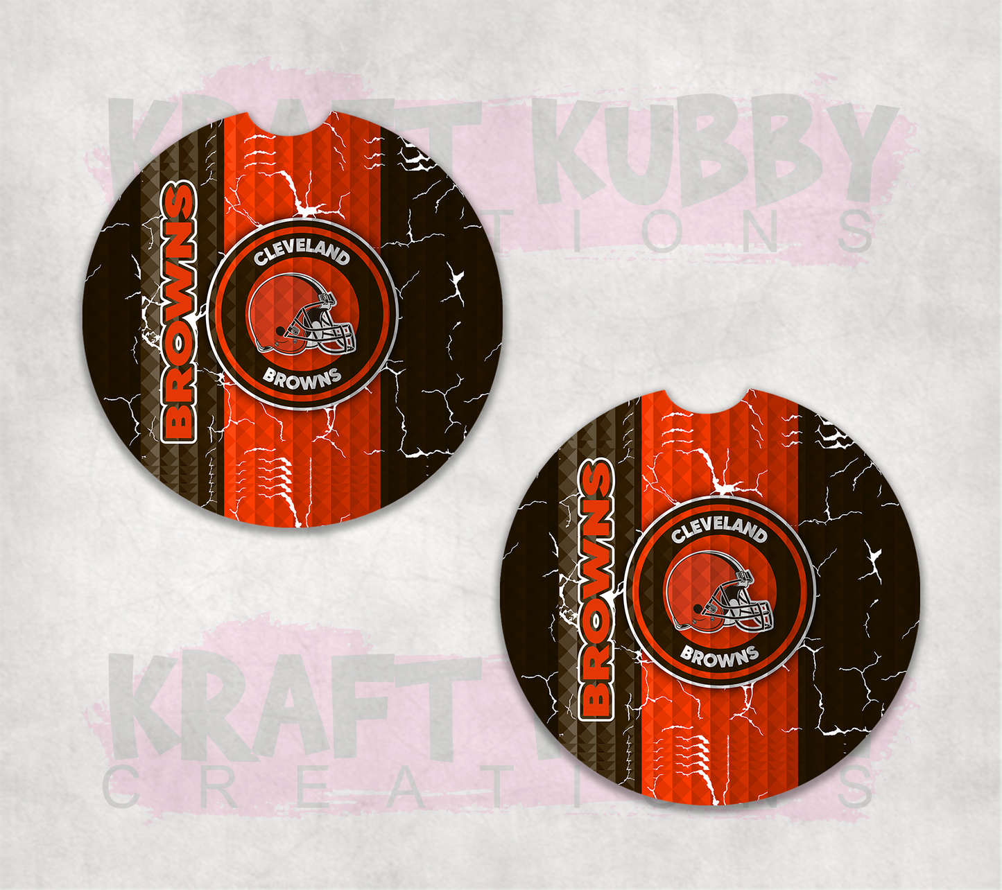 Car Coaster - Neoprene Car Coasters (2) - Sports - Browns