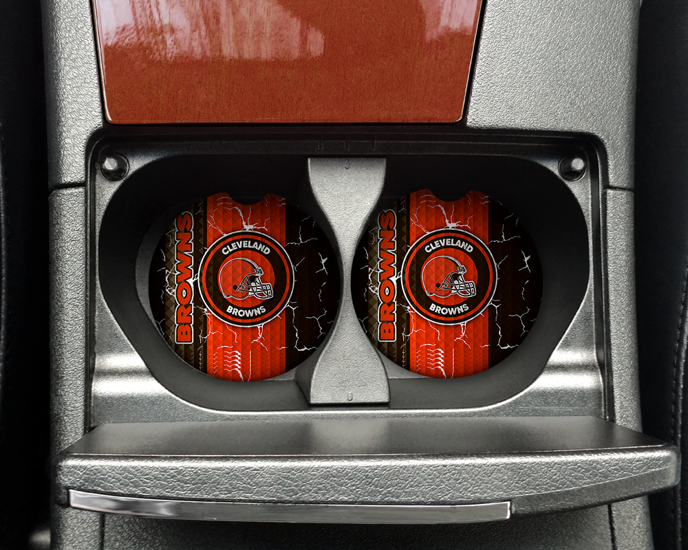 Car Coaster - Neoprene Car Coasters (2) - Sports - Browns