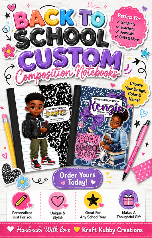 Custom Composition Books - Book and Custom Labels Included