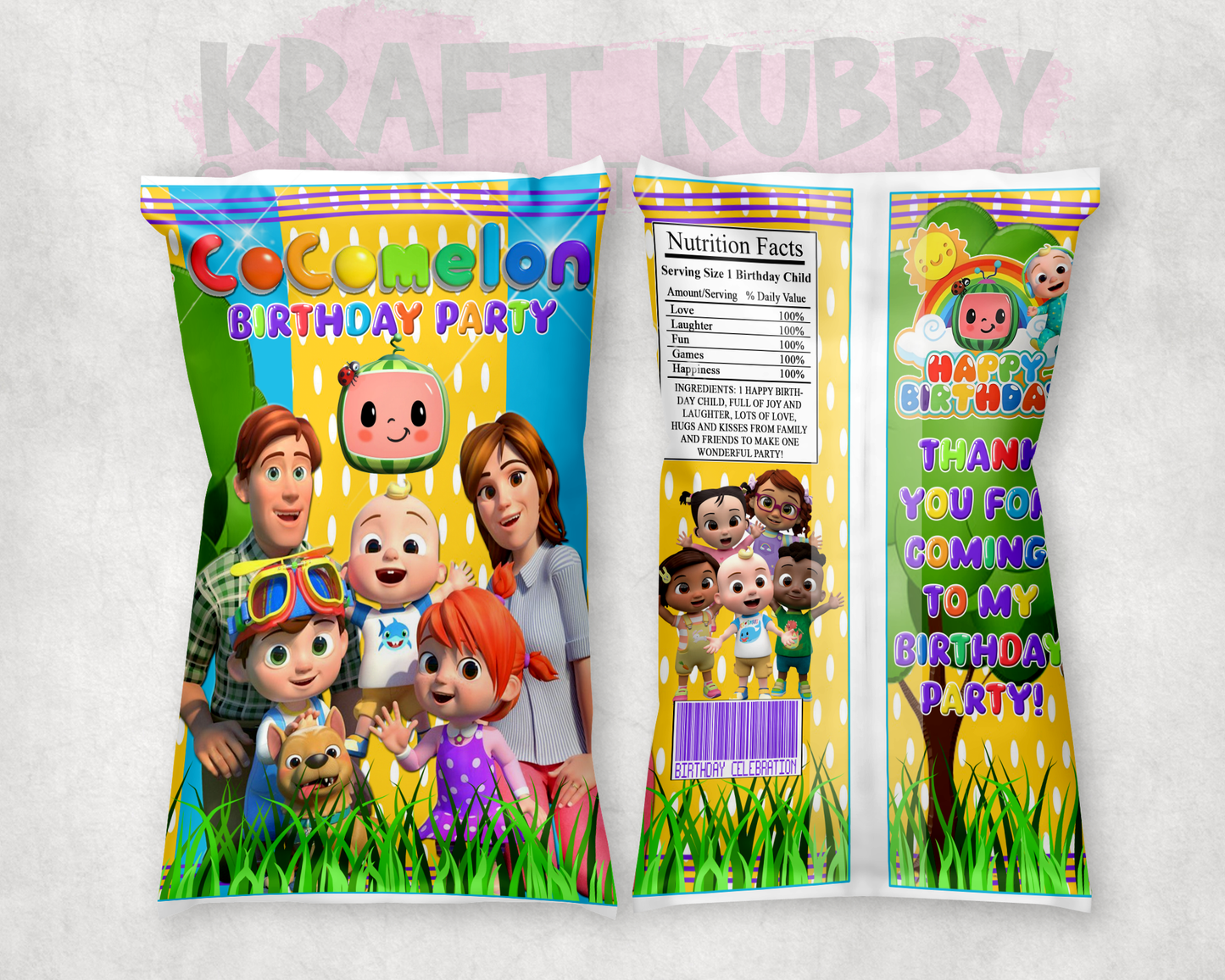 Party Treats Packages - 1 Dozen Treats Each - Cocomelon