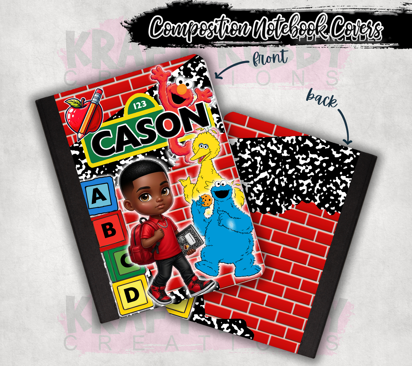 Custom Composition Books - Book and Custom Labels Included