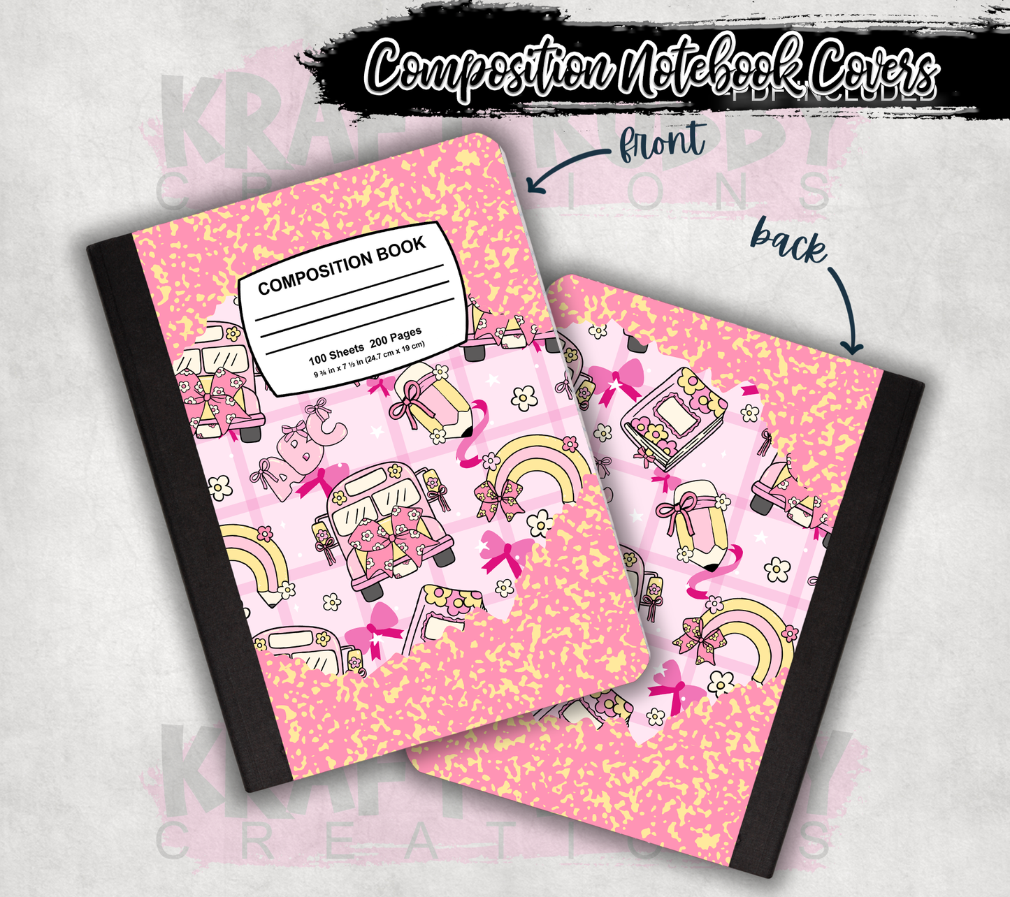 Custom Composition Books - Book and Custom Labels Included