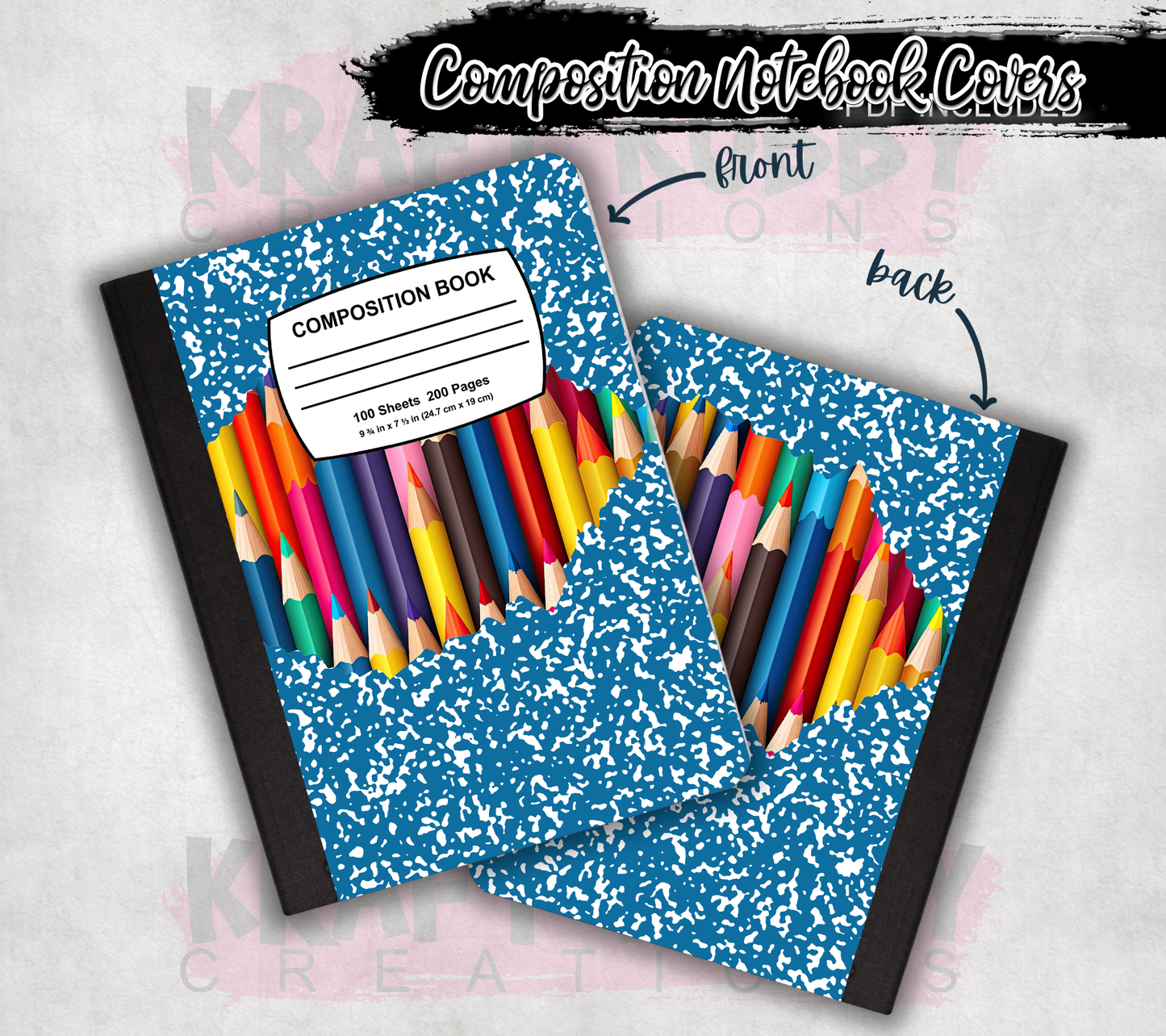 Custom Composition Books - Book and Custom Labels Included