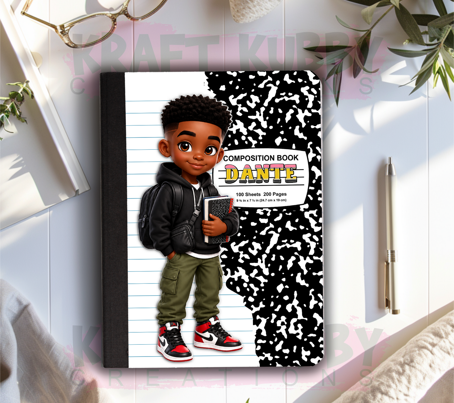 Custom Composition Books - Book and Custom Labels Included