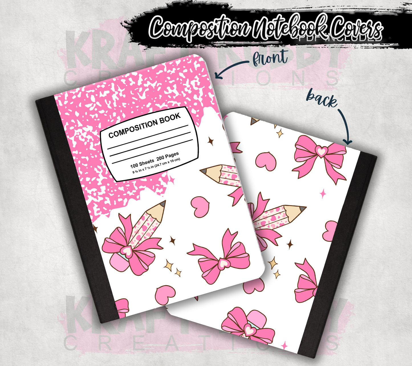 Custom Composition Books - Book and Custom Labels Included