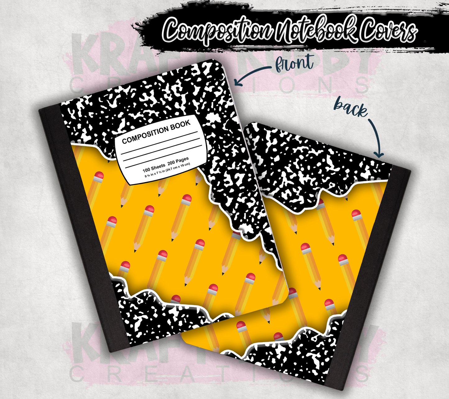 Custom Composition Books - Book and Custom Labels Included