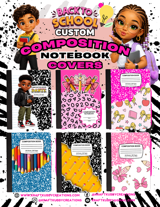 Composition Notebook Covers Templates Bundle #1