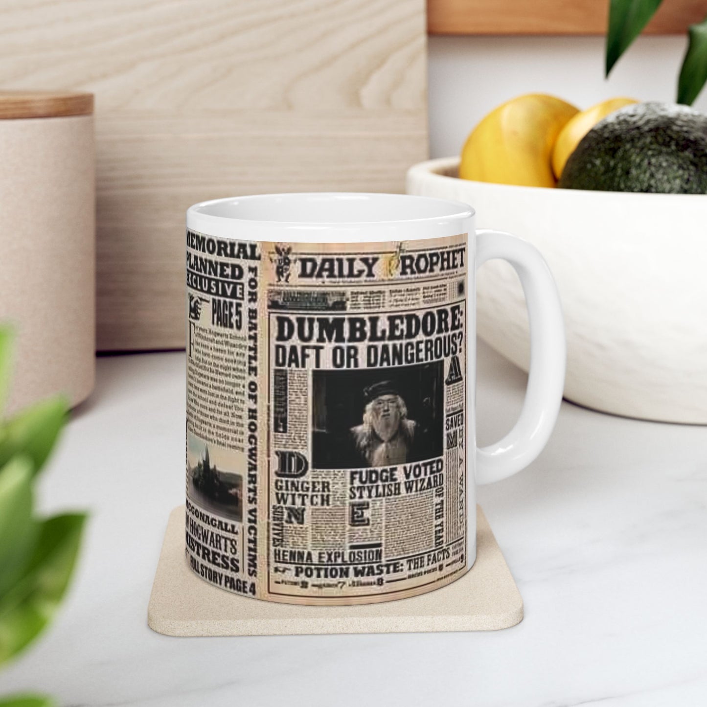 Mug - 11 oz or 15 oz | Sublimation | Harry Potter Newspaper