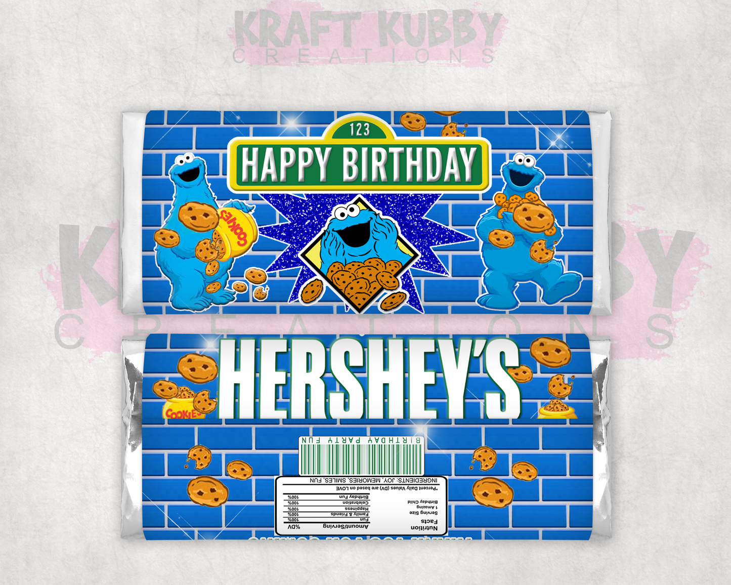 Party Treats Packages - 1 Dozen Treats Each - Cookie Monster