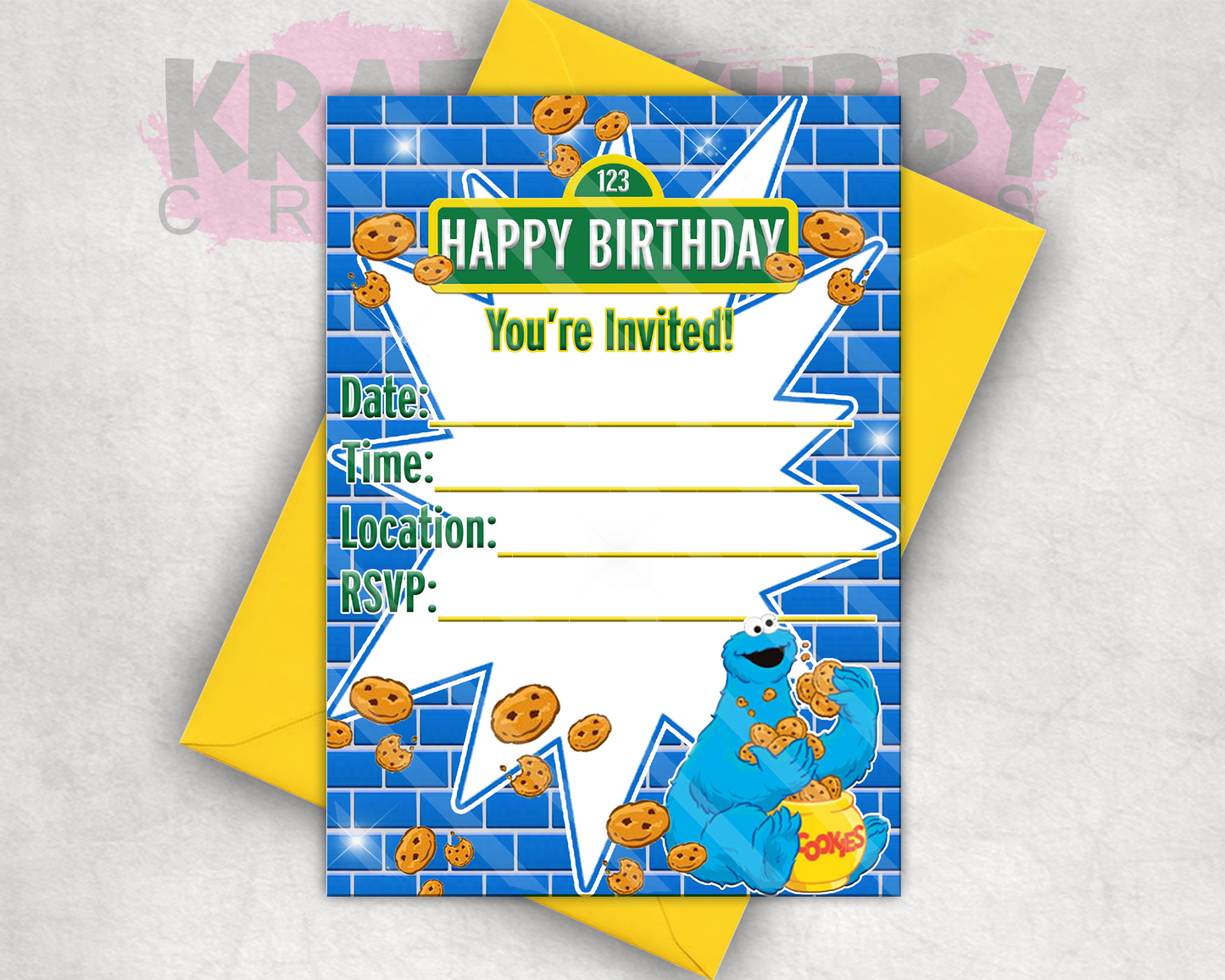 Party Treats Packages - 1 Dozen Treats Each - Cookie Monster