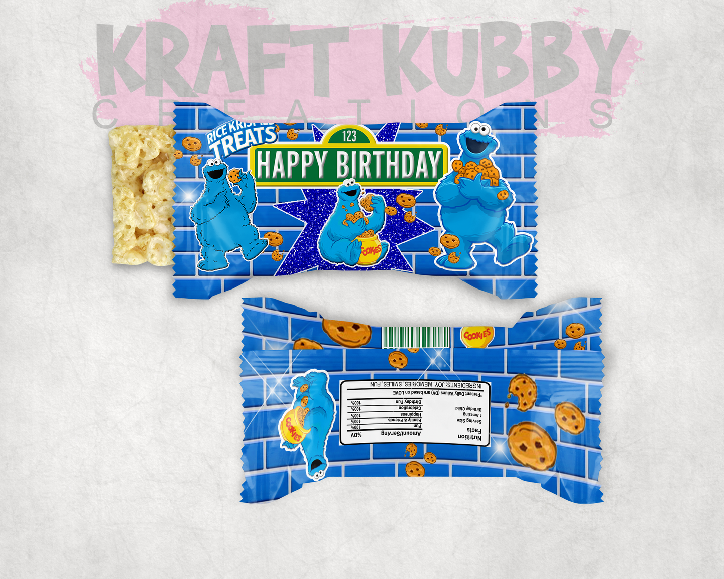 Party Treats Packages - 1 Dozen Treats Each - Cookie Monster