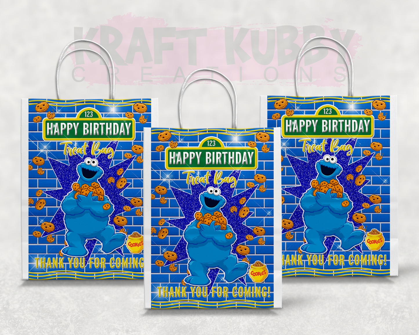 Party Treats Packages - 1 Dozen Treats Each - Cookie Monster