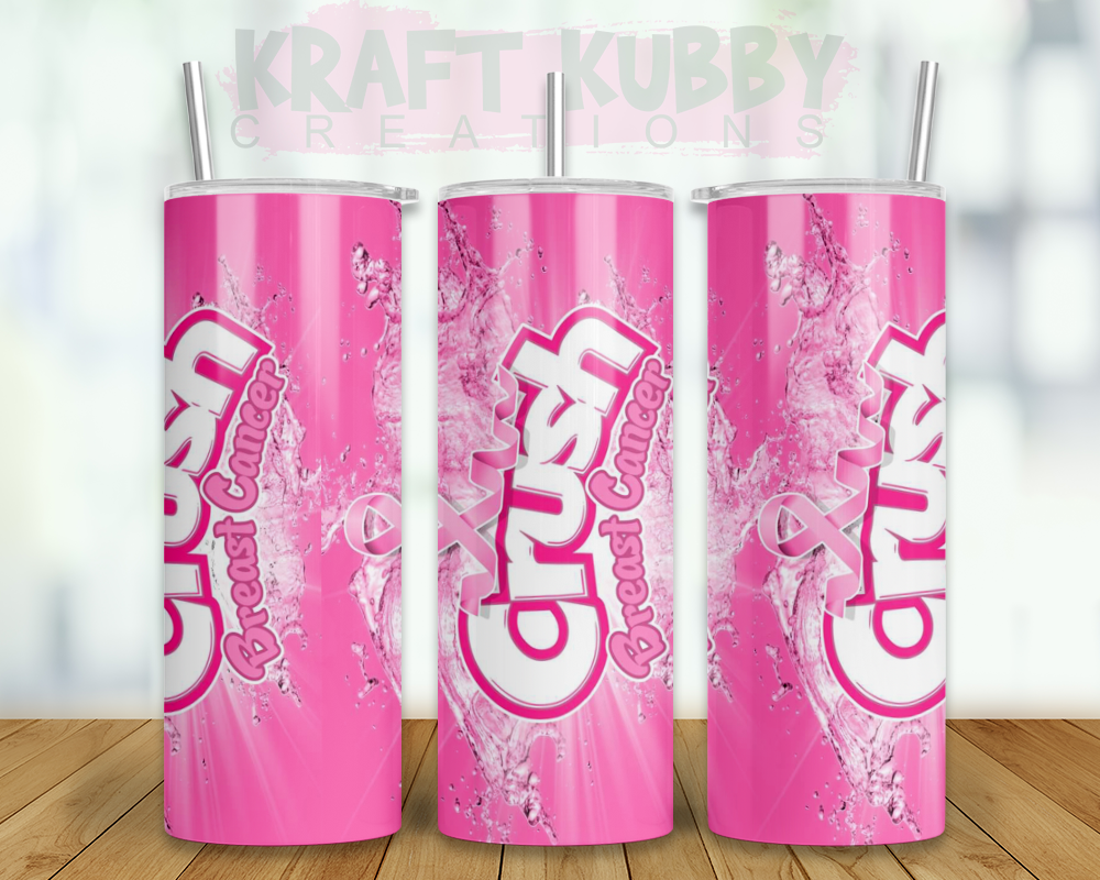 Tumbler - 20 oz - Sublimation - Crush Cancer