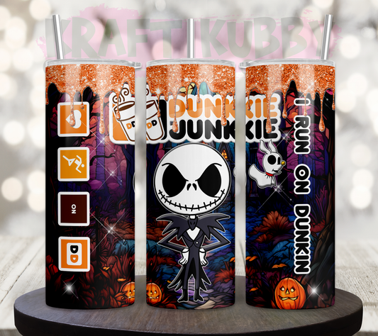 Tumbler - Dunkie Junkie - Halloween - Jack Skellington