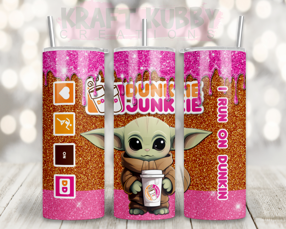 Tumbler - Sublimation - Dunkin Junkie - Baby Grogu