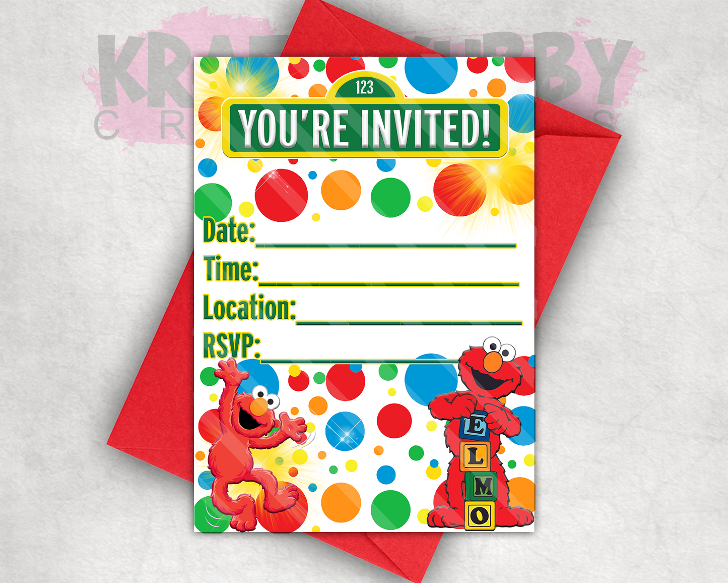 Party Treats Packages - 1 Dozen Treats Each - Elmo