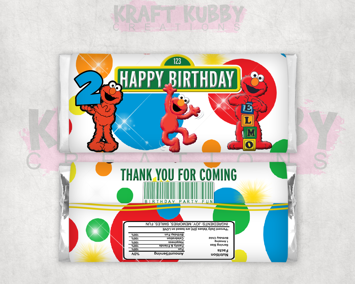 Party Treats Packages - 1 Dozen Treats Each - Elmo