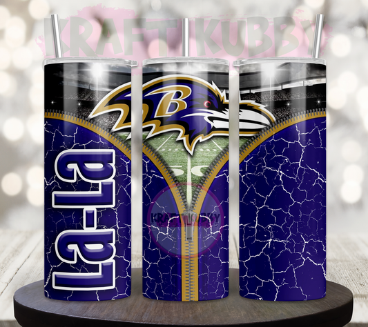 Tumbler - 20 oz - Sublimation - Personalized - Baltimore Ravens