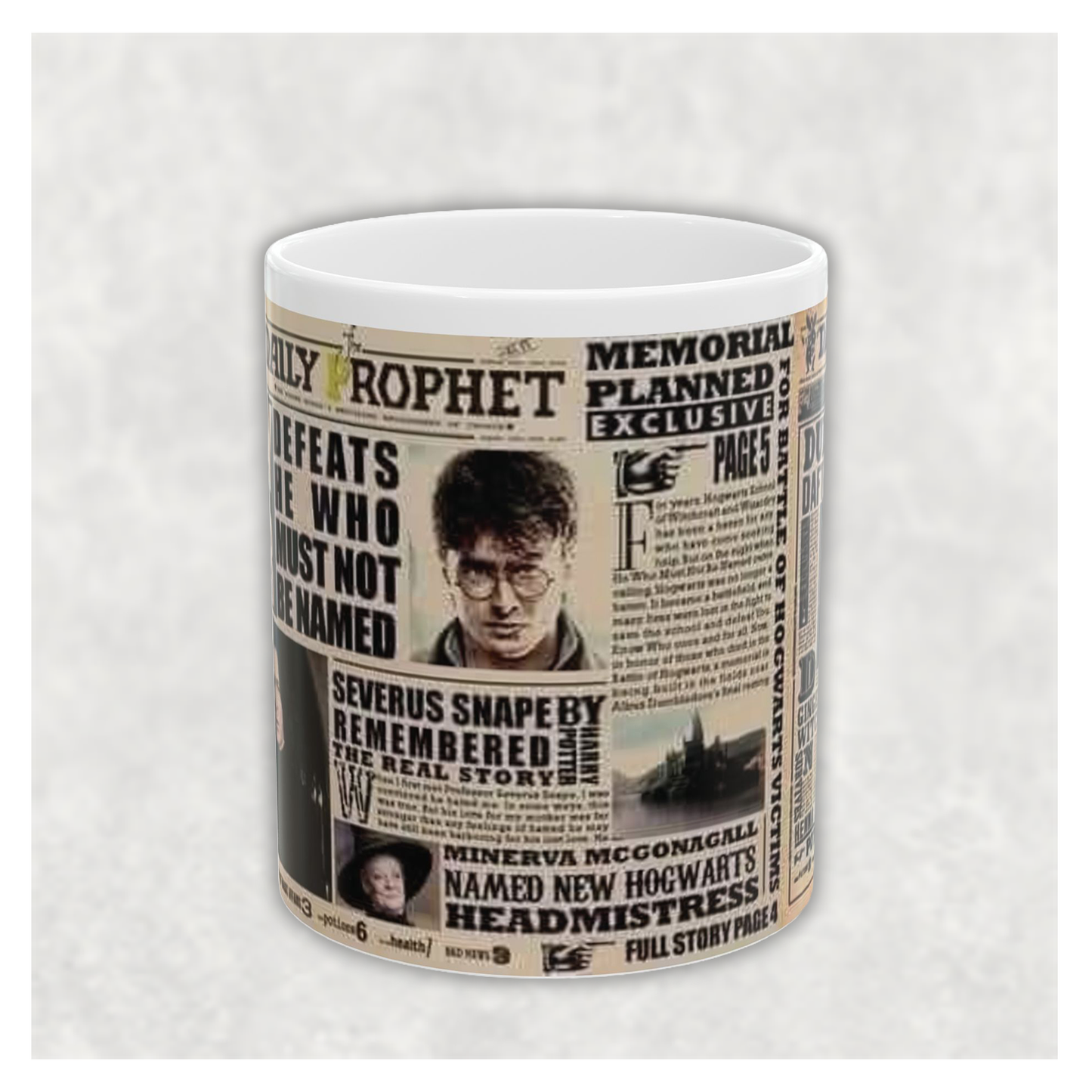 Mug - 11 oz or 15 oz | Sublimation | Harry Potter Newspaper