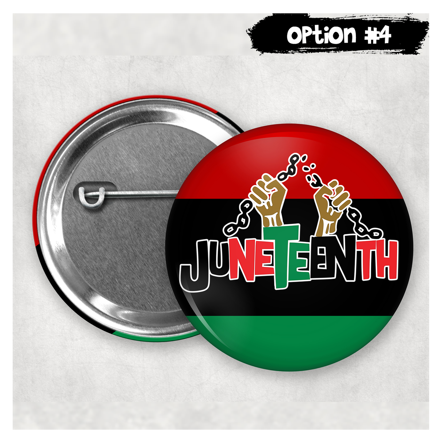 Buttons - Pinback Buttons - Juneteenth - 21 Buttons to Choose From