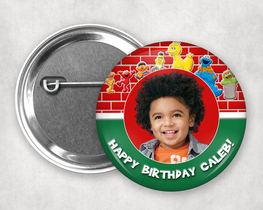 Buttons - Custom Kid's Birthday Buttons - Any Theme