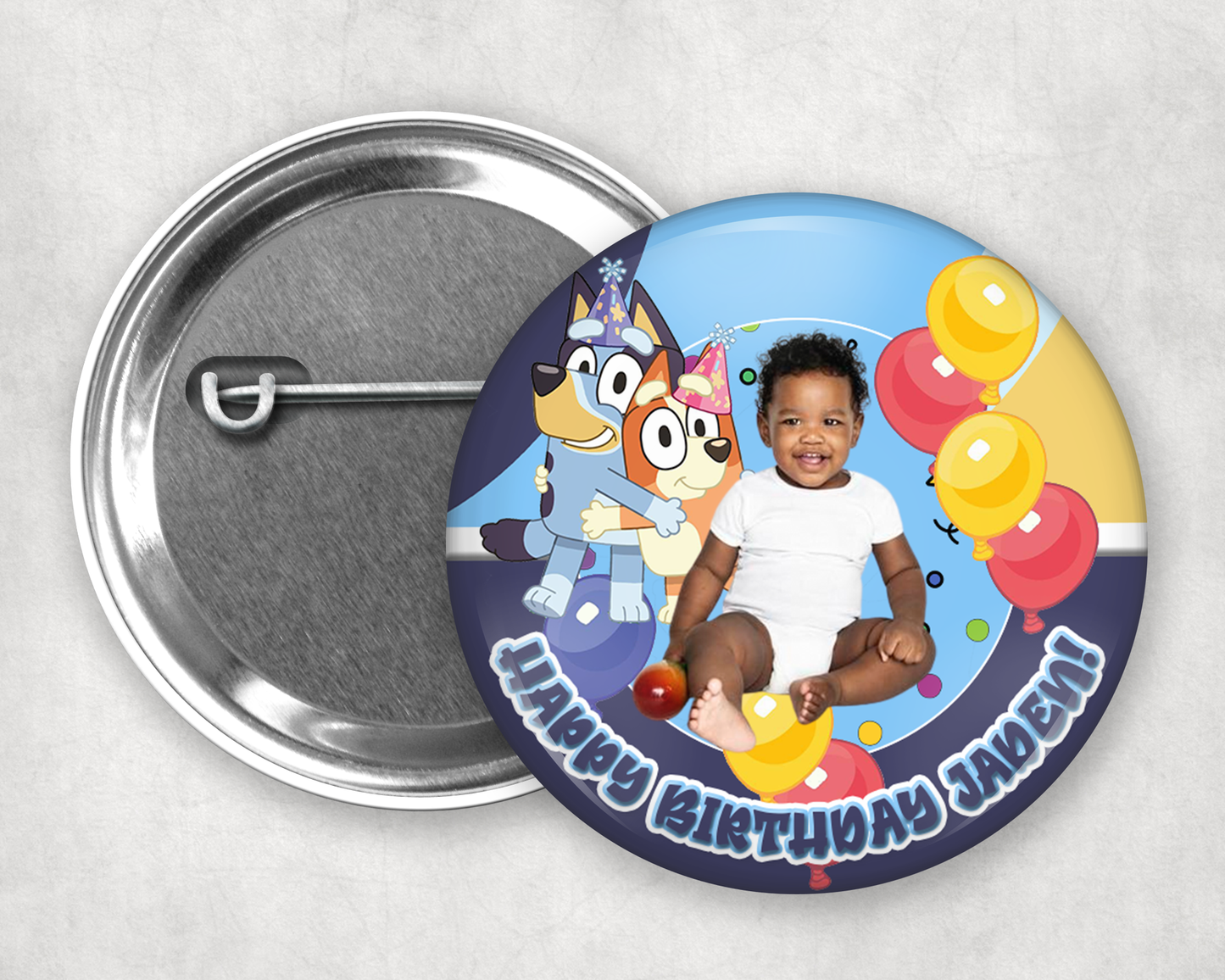 Buttons - Custom Kid's Birthday Buttons - Any Theme