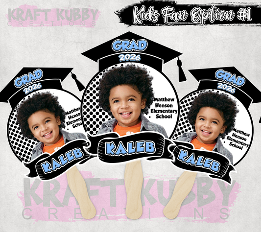 Graduation Fans - Graduation Day Accessories - Kid's Grad Fans