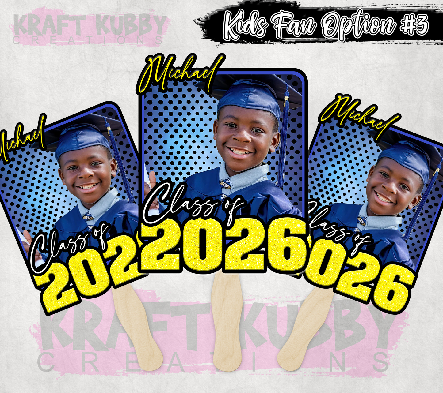 Graduation Fans - Graduation Day Accessories - Kid's Grad Fans