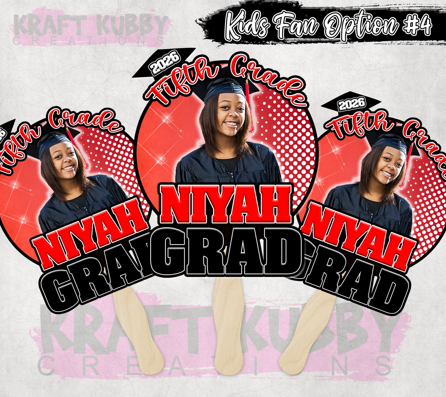 Graduation Fans - Graduation Day Accessories - Kid's Grad Fans