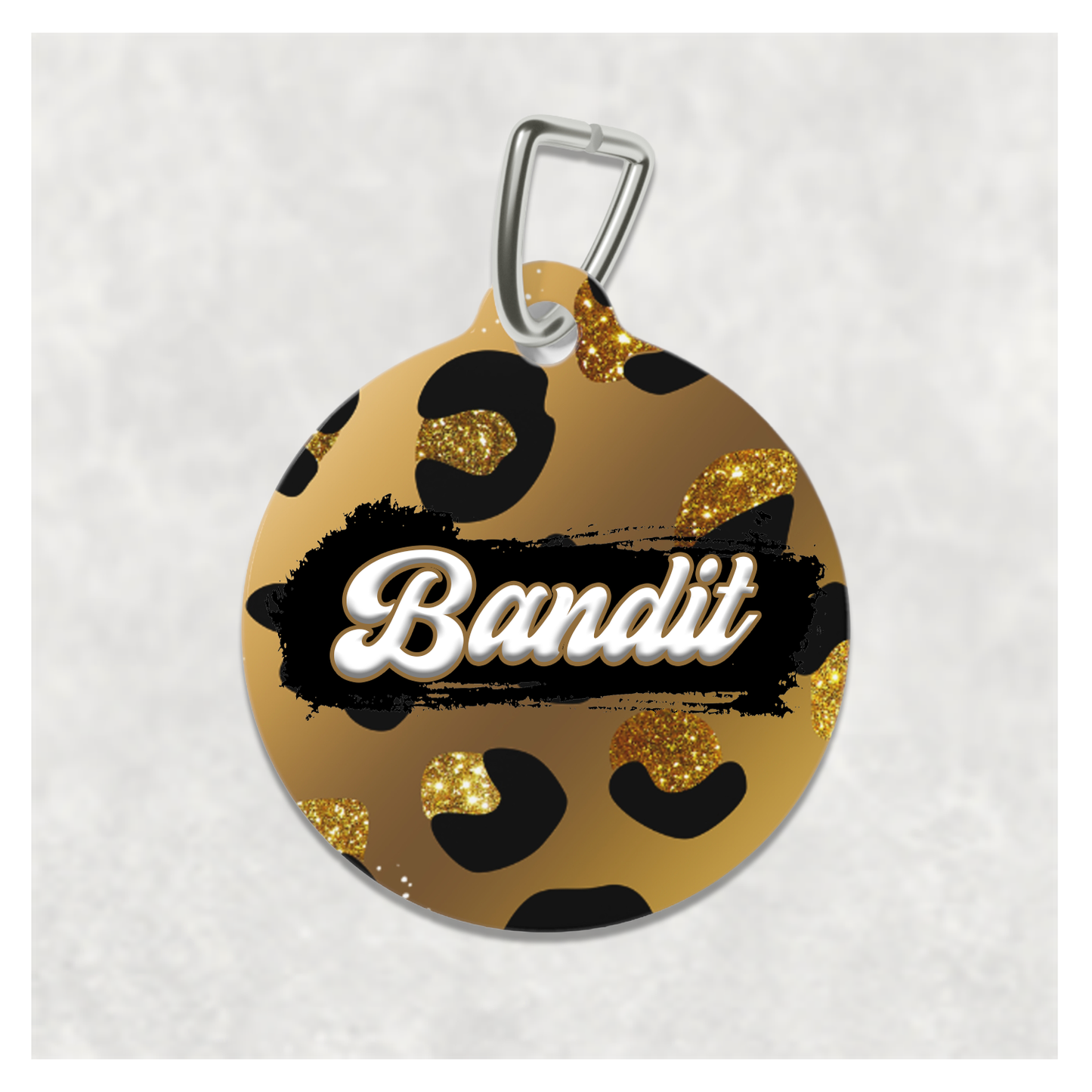 Pet Tag - Personalized Pet ID Tag - Round Tag - Bandit