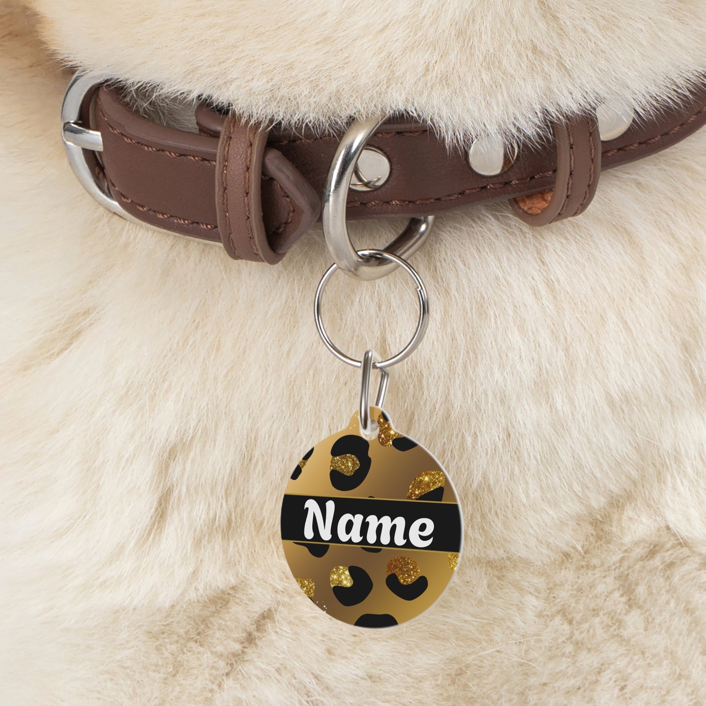 Pet Tag - Personalized Pet ID Tag - Round Tag - Bandit