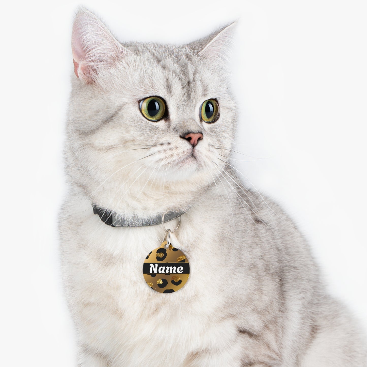 Pet Tag - Personalized Pet ID Tag - Round Tag - Bandit