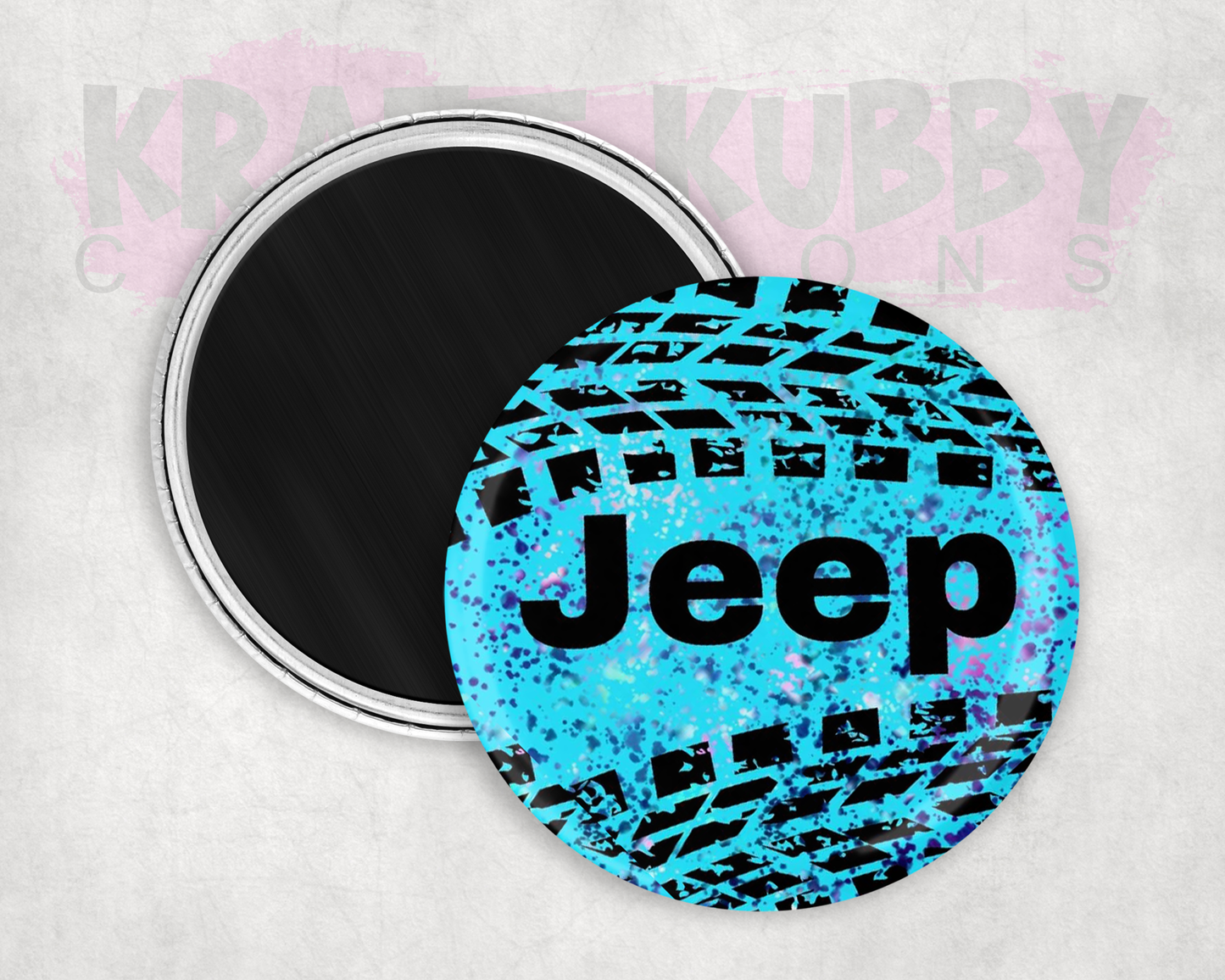 Magnets - Round Magnets - 2.25 inch - Jeep Blue